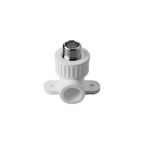 Угольник для смесителя НР VALFEX 25 PN 25 G-3/4'' НР белый купить в Самаре | "Проконсим"