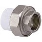 Муфта комбинированная ПП 32-1/2'' PN 25 разъёмная с внутренней резьбой белая PlasticPro купить в Самаре | "Проконсим"