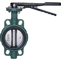 Затворы чугунные дисковые DN 40-250 PN 16 межфланцевые с чугунным диском рычаг GALA Тип.2302H-L купить в Самаре | "Проконсим"