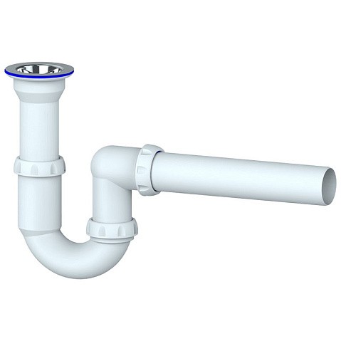 Сифон для умывальника Unicorn Y110, 40х40 прямой отвод, 1 1/2'' х40 чаша из нержавеющей стали купить в Самаре | "Проконсим"