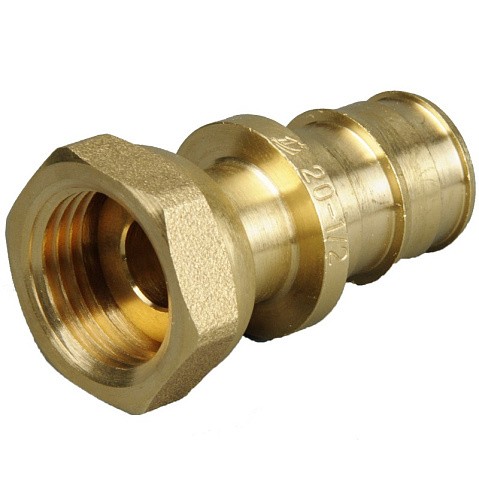 Муфта латунная для PEX труб 16-1/2'' PN 10 OP под надвижную гильзу с накидной гайкой ONE PLUS купить в Самаре | "Проконсим"