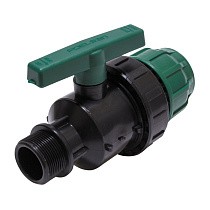 Кран шаровый ПЭ PN 10 компрессионные комбинированный обжимное-щтуцер купить в Самаре | "Проконсим"