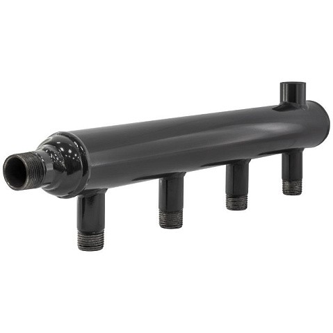 Коллектор распределительный стальной DN 25 PN 16 вход 25-15 10 выходов НР 1/2'' выход под кран Маевского, универсальный PLP купить в Самаре | "Проконсим"