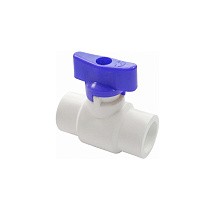 Краны шаровые ПП DN 20-25 PN 25 полупроходные белые с синей ручкой Valfex купить в Самаре | "Проконсим"