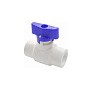 Краны шаровые ПП DN 20-25 PN 25 полупроходные белые с синей ручкой Valfex купить в Самаре | "Проконсим"