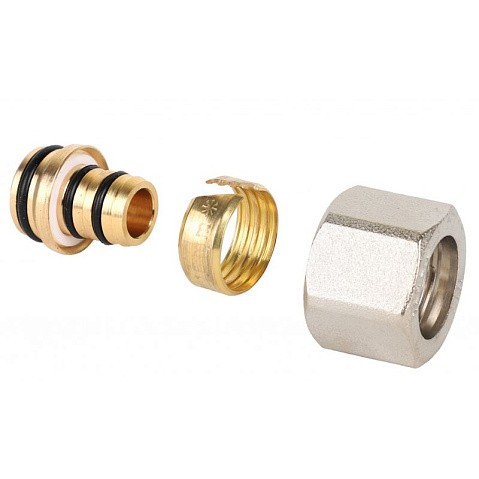 Евроконус латунный для PEX и МП-труб 16х2,0-1/2'' обжимной c накидной гайкой MVI MC.412.04 купить в Самаре | "Проконсим"