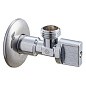 Кран латунный шаровой угловой MVI BV.464 DN 15-15 PN 10 хромированный штуцер бабочка купить в Самаре | "Проконсим"