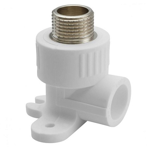Угольник установочный ПП 20-3/4'' PN 25 с наружной резьбой белый РТП 15105 купить в Самаре | "Проконсим"