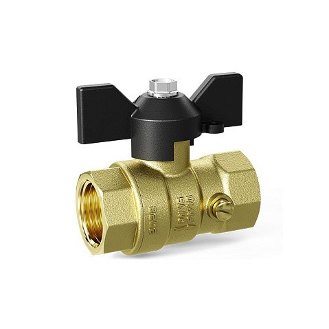 Кран латунный шаровой DN 15 PN 16 под манометр G1/2''-М20х1,5'' муфта-муфта бабочка LD Pride 44.340.15.20 купить в Самаре | "Проконсим"