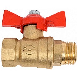  Латунный шаровой кран Ду32 Ру40 Valfex VF.218.LB1.114.DP 11Б27фт1М ВР-НР, проход , бабочка. (111201516) со склада Проконсим в Самаре