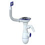 Сифон для мойки Unicorn В430V, без отвода, 3 1/2'' х40 с отводом для стиральной машины, прямоугольный перелив купить в Самаре | "Проконсим"