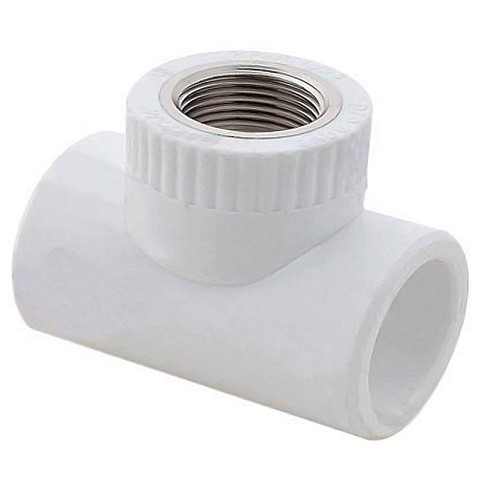 Тройник комбинированный ПП 20-1/2'' PN 25 с наружной резьбой белый РТП 10753 купить в Самаре | "Проконсим"