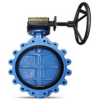 Затворы чугунные дисковые DN 350-600 PN 16 межфланцевые с резьбовыми проушинами диск из нержавеющей стали с редуктором FAF 3600 купить в Самаре | "Проконсим"