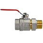 Краны латунные шаровые DN 32 PN 40 никелированный рычаг американка РИДАН BVR-FR купить в Самаре | "Проконсим"