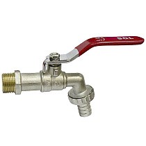 Краны водоразборные DN 15-20 PN 10 никелированные под шланг рычаг SGL купить в Самаре | "Проконсим"