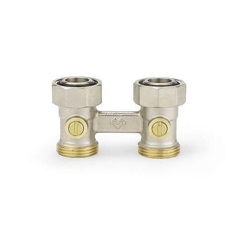 Узелы нижнего подключения VARMEGA VM141 DN20 прямой двухтрубный 3/4''x3/4'' евроконус муфта-штуцер купить в Самаре | "Проконсим"
