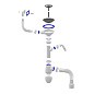 Сифон для мойки Unicorn В435V, 40х50 гибкий отвод, 3 1/2'' х40 с отводом для стиральной машины, прямоугольный перелив купить в Самаре | "Проконсим"