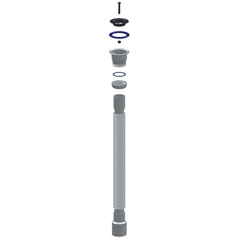 Сифон гофрированный Unicorn D230, 40х50 гибкий отвод, 1 1/2'' х40 чашка из нержавеющей стали, 1200мм купить в Самаре | "Проконсим"
