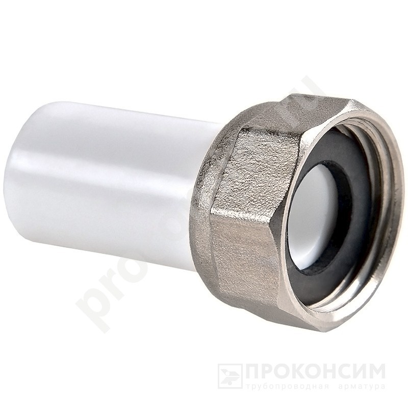 Цена по запросу.  . Бурт ПП с накидной гайкой 32-1 1/4'' PP-R белый РВК 20103 (930659326) со склада Проконсим в Самаре