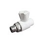 Кран шаровой для радиатора ПП 20-1/2'' PN 25 прямой с американкой белый VALFEX  купить в Самаре | "Проконсим"