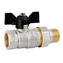 Краны латунные шаровые DN 15-32 PN 25-40 никелированные бабочка американка LD Pride 47.306 купить в Самаре | "Проконсим"
