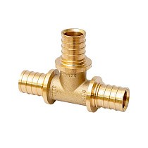 Тройник латунный для PEX-PEX труб 32-32-32 PN 16  под надвижную гильзу  тяжелый  MVI SF.540.07 купить в Самаре | "Проконсим"