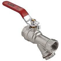 Краны латунные шаровые DN 15-20 PN 25 никелированные с фильтром рычаг муфта-муфта MVI BV.631 купить в Самаре | "Проконсим"