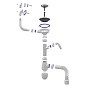 Сифон для мойки Unicorn В427, 40х50 гибкий отвод, 3 1/2'' х40 с отводом для стиральной машины, круглый и прямоугольный перелив купить в Самаре | "Проконсим"