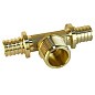 Тройник латунный для PEX труб 20-1/2''-20 PN 16 S-2,8мм под надвижную гильзу Valfex VF.433.AF купить в Самаре | "Проконсим"