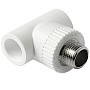Тройник комбинированный ПП 20-1/2'' PN 25 с наружной резьбой белый Pro Aqua PA25008P купить в Самаре | "Проконсим"