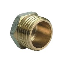 Заглушки латунные DN 15-50 PN 40 никелированные штуцерные купить в Самаре | "Проконсим"