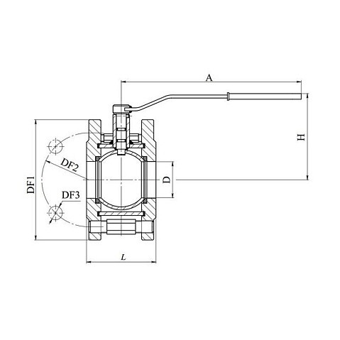 Кран стальной шаровой разборный BREEZE 11с42п, DN 100 PN 16, 125мм, стандартнопроходной, фланцевый с ручкой купить в Самаре | "Проконсим"