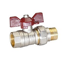 Краны латунные шаровые DN 15-32 PN 25-40 никелированные бабочка американка Temper серия 88 ГОСТ Р 59553 купить в Самаре | "Проконсим"