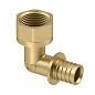 Угольник латунный для PEX труб  16-1/2''  PN 16  под надвижную гильзу с внутренней резьбой  РосТурПласт купить в Самаре | "Проконсим"