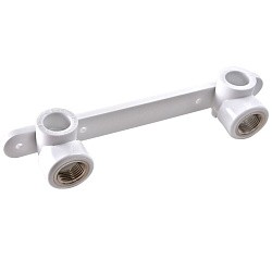  Угольник установочный ПП 25-1/2'' двойной белый РВК 32008 (930659322) со склада Проконсим в Самаре