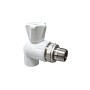 Кран шаровой для радиатора ПП 20-1/2'' PN 25 угловой с американкой белый VALFEX  купить в Самаре | "Проконсим"